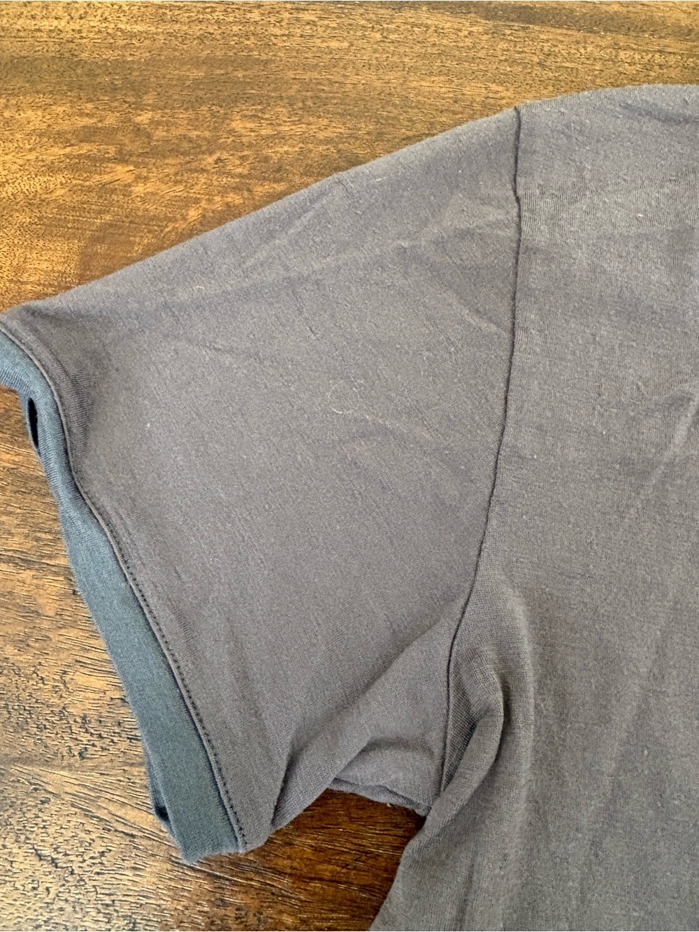 Icebreaker Shirt Mens Large Gray Superfine Merino 190 Ringer Tee Regular Fit - Picture 8 of 11